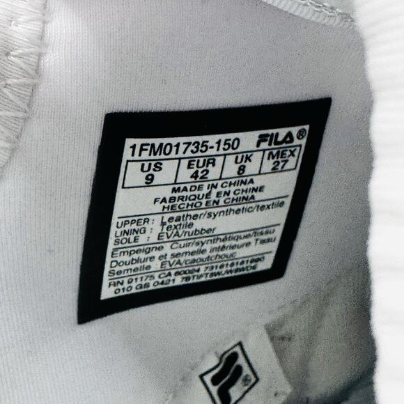 FILA Hallasan Saga V2 Abstract 1FM01735-150 White Red Blue Men’s Sneakers 9 US - Picture 7 of 7